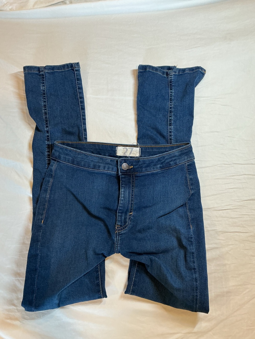 We The Free High-Rise Skinny Jeans in Dark Blue Denim